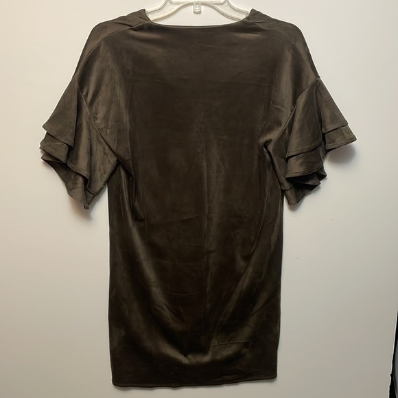 OLIVACEOUS Olive Suede Dress or Tunic, Size Medium, NWT - Picture 5 of 7